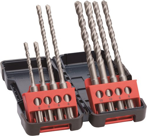 Bosch tilbehør 8-delt borehammer sæt sds plus-3 | hård boks - 2607019903