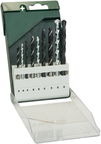 Bosch tilbehør 9-delt boresæt: metal HSS-R stentræ - 2609255483