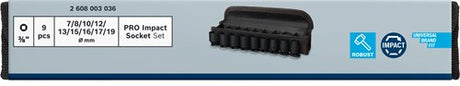 Bosch professionel pro-slag-stødfatningssæt kort 3 8 9-delt - 2608003036