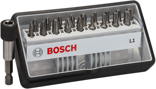Bosch tilbehør bitsæt | ekstra hårdt l1 | robustline | 19 dele | 2607002567 - 2607002567