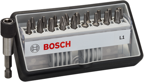 Bosch tilbehør bitsæt | ekstra hårdt l1 | robustline | 19 dele | 2607002567 - 2607002567