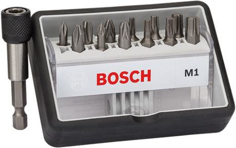 Bosch tilbehør bitsæt | ekstra hård m1 | robustline | 13 dele | 2607002563 - 2607002563