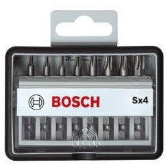 Bosch tilbehør bitsæt | ekstra hård sx4 | robustline | 9-delt | 2607002559 - 2607002559