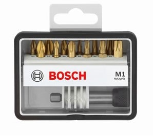 Bosch tilbehør bit sæt max greb 1 | robustline | 13 dele | 2607002577 - 2607002577