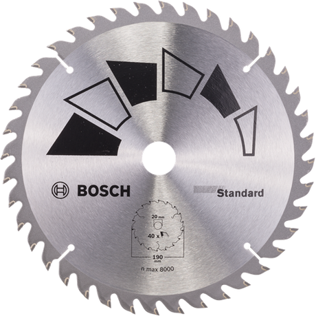Bosch tilbehør rundsavklinge basic 190x22x20 16,t40 - 2609256819