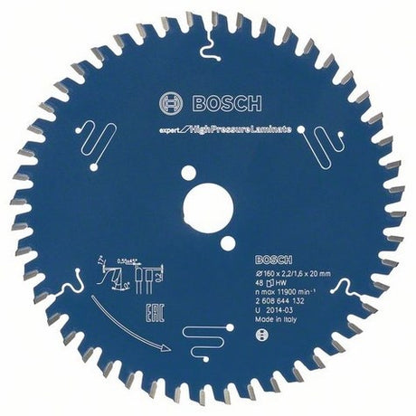 Bosch accessoires cirkelzaagblad expert for high pressure laminate 160x20x2.2 1.6x48t - 2608644132