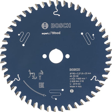 Bosch tilbehør rundsavsklingeekspert til træ 160x20x2,2 1,6x48t - 2608644018