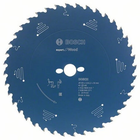 Bosch rundsavklinge - eksperttræ - 165 x 20 x 2,6 mm - t24 - 2608644022