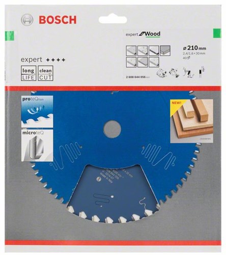 Bosch accessoires cirkelzaagblad expert for wood 210x30x2.4 1.6x40 t - 2608644056