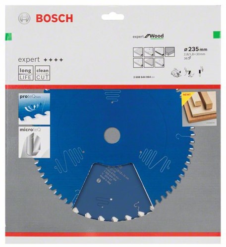 Bosch 2608644064 rundsavklinge 235 mm ekspert til træ 235x30x2,8 1,8x36 t