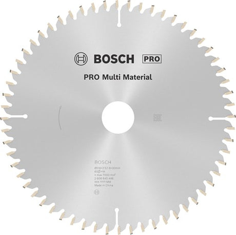 Bosch tilbehør rundsavklinge multimateriale 216 x 30 x 2,5 mm, 60 1 stk - 2608640446