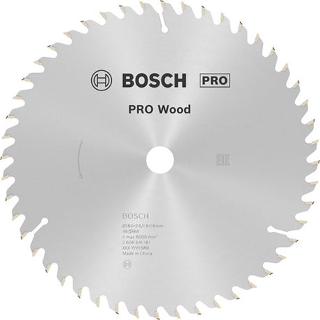 Bosch tilbehør rundsavsklinge optiline træ 184 x 16 x 2,6 mm, 48 1 stk - 2608641181