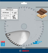 Bosch tilbehør bosch pro wood rundsavklinge, 216 x 2 x 30 mm