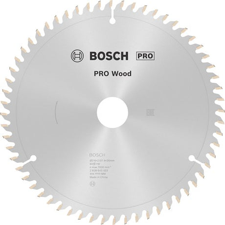 Bosch tilbehør rundsavsklinge optiline træ 216 x 30 x 2,0 mm, 60 1 stk - 2608640433