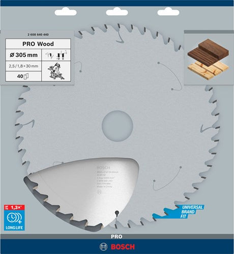 Bosch pro træ-rundsavklinge, 305 x 2,5 x 30 mmpro træ-rundsavklinge, 305 x 2,5 x 30 mm
