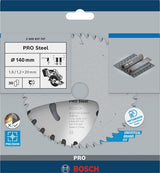 Bosch accessoires cirkelzaagblad | standard for steel | 140 mm | t30 2608837747