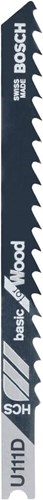 Bosch tilbehør stiksavklinge u 111 d basic til træ 3 stk - 2608637559