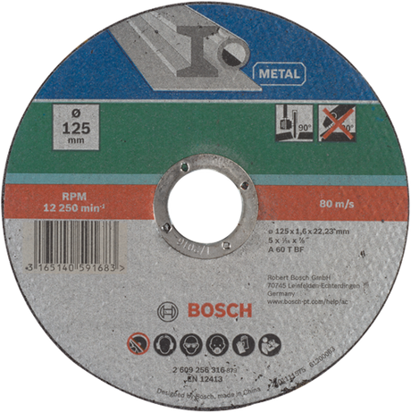 Bosch tilbehør skæreskive metal | 125 x1,6 | højre - 2609256316