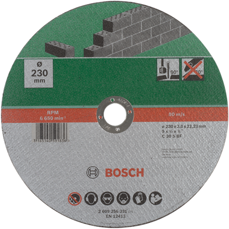 Bosch tilbehør skæreskivesten, 230 x 3 lige - 2609256331