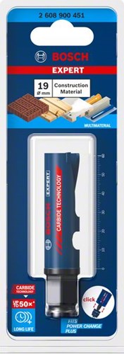 Bosch tilbehør ekspert byggemateriale gatzaag 19 x 60 mm - 1 stuk(s) - 2608900451