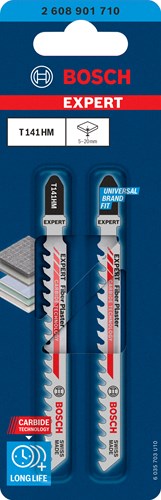 Bosch tilbehør ekspert stiksavsklinge t141hm 2 stk fibergips - 2608901710