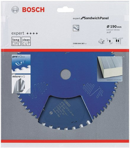 Bosch tilbehørsekspert til højtrykslaminat rundsavklinge ex sh h 190x30-36 - 1 stk. - 2608644367 - 2608644367