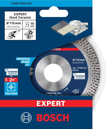 Bosch tilbehør ekspert hårde keramiske diamantdøre 115 x 22 | 23 x 1 | 4 x 10 mm - 2608900654