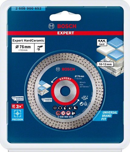 Bosch tilbehør ekspert hård keramisk 76 mm diamantskæreskive 76 x 1,9 x 10 mm - 1 stk. - 2608900652