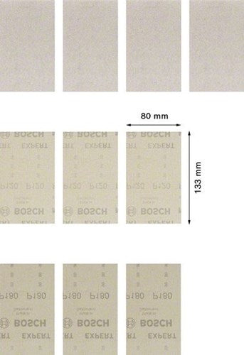Bosch tilbehør ekspert m480 slibenet sæt 80 x 133 mm 10 stykker - 1 stykke(r) - 2608901205