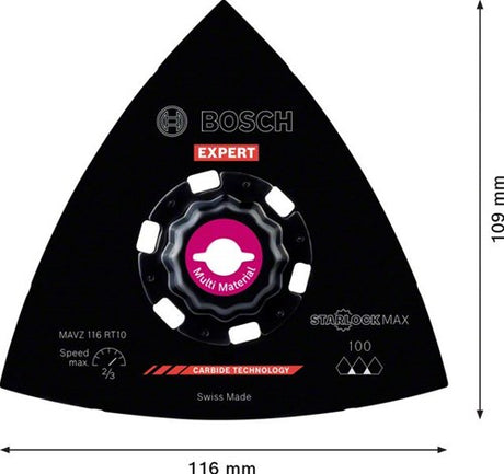 Bosch tilbehør ekspert slibeplade mavz 116 rt10 multiværktøj savklinge 116 mm - 1 stk. - 2608900051