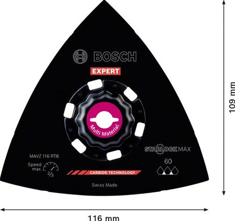 Bosch tilbehør ekspert slibeplade mavz 116 rt6 multitoolzaagblad 116 mm - 1 stuk(s) - 2608900054