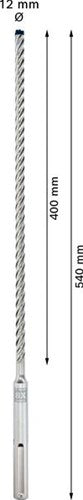Bosch tilbehør expert sds max-8x hamerboor 12 x 400 x 540 mm - 1 stuk(s) - 2608900202