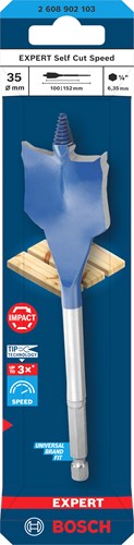 Bosch accessoires expert speedboor self cut speed | zeskantschacht | 35 x 152 mm - 2608902103