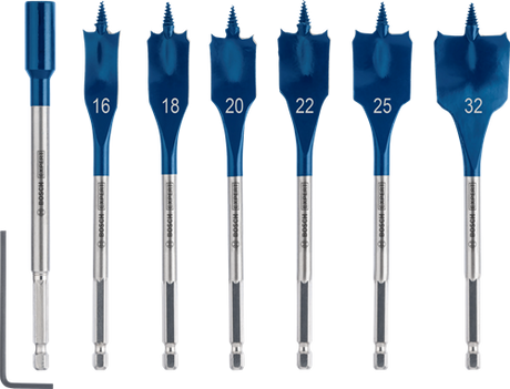 Bosch blauw bosch accessoires expert speedborenset self cut speed | 7-delig | 16, 18, 20, 22, 25, 32 mm - 2608902110