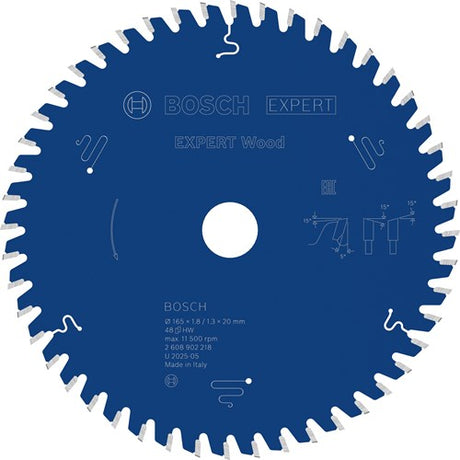 Bosch tilbehør ekspert trærundsavklinge | 165 x 1,8 1,3 x 20 mm | t48 - 2608902218