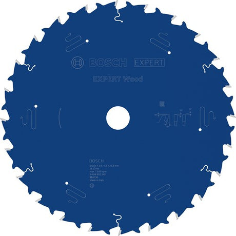 Bosch accessoires expert wood cirkelzaagblad | 254 x 2,6 1,8 x 25,4 mm | t24 - 2608902240