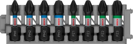 Imp bosch tilbehør act 8-delt bit sæt - ph1 ph2 ph3 pz2 pz3 - act control - 2608522323