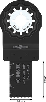 Bosch tilbehør multimateriale savklinge aiz 20 ab | starlock | 20x30 mm - 2608669251