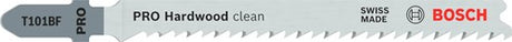 Bosch tilbehør pro hårdttræ clean t101bf stiksavklinge | 100 mm | 2-delt - 2608655092