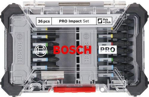 Bosch tilbehør bosch pro slagskruetrækker bit sæt 36 dele i display - 2608522517
