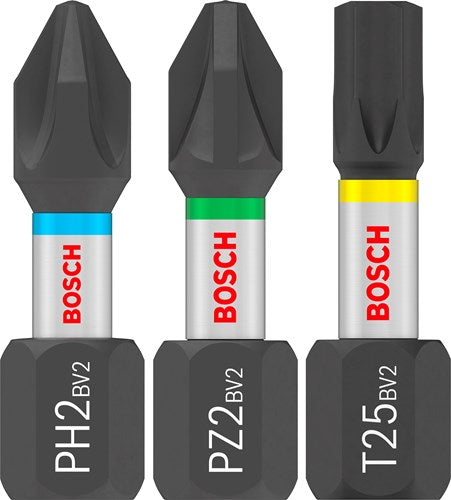 Bosch accessoires pro impact schroefbitset | ph2 (x5) | pz2 (x5) | t20 (x5) | t25 (x5) | t30 (x5) | 25 mm | 25 stuks - 2608521u63