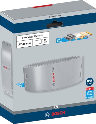 Bosch tilbehør pro multi materiale hulsav | 146 mm | med gevind - 2608901543