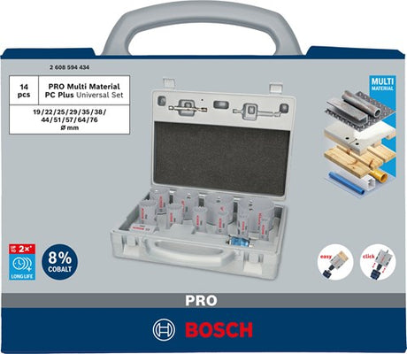 Bosch accessoires bosch pro multi material pc plus gatzagen set 14-delig - 2608594434