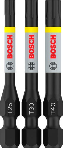 Bosch accessoires pro t impact bits | t25 | t30 | t40 | 55 mm | 3 stuks - 2608521u55