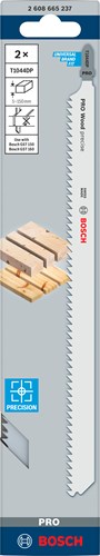 Bosch tilbehør pro wood præcise t1044dp stiksavklinge | 250 mm | 2-delt - 2608665237