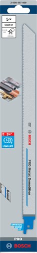 Bosch tilbehør frem- og tilbagegående savklinge s 1225 vf tung til metal 5 stk - 2608657409