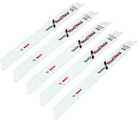 Bosch tilbehør frem- og tilbagegående savklinge s1122hf fleksibel til træ og metal 5 stk - 2608656021