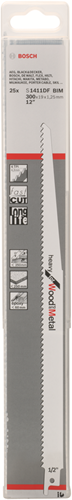 Bosch accessoires reciprozaagblad s1411df heavy wood metal | 250 mm | 100 stuks - 2608656567