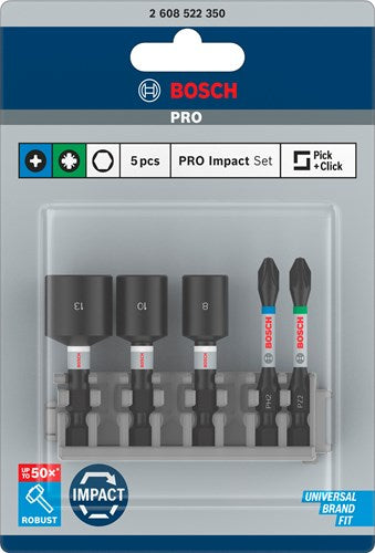 Imp bosch tilbehør skrue bit act kontrol topnøgle 5x - 2608522350