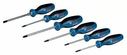 Bosch tilbehør skruetrækkersæt | 6-delt | sl ph pz tx - 1600a02cv3
